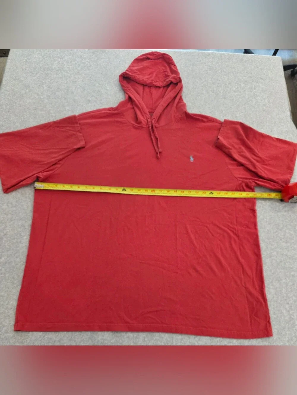 Polo by Ralph Lauren Men's Red Hooded Long-Sleeve Tee